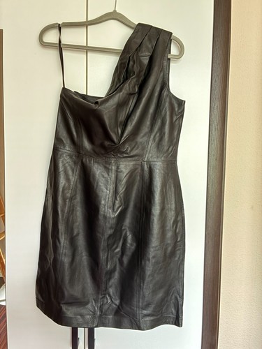 One shoulder lederkleid - one,